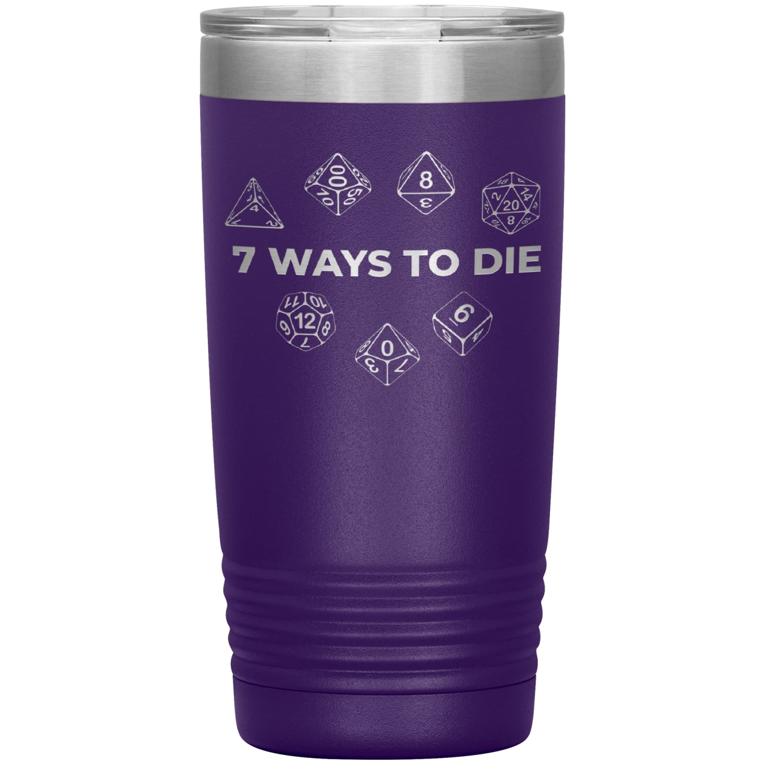 7 Ways To Die 20oz Vacuum Tumbler - Purple - Tumblers