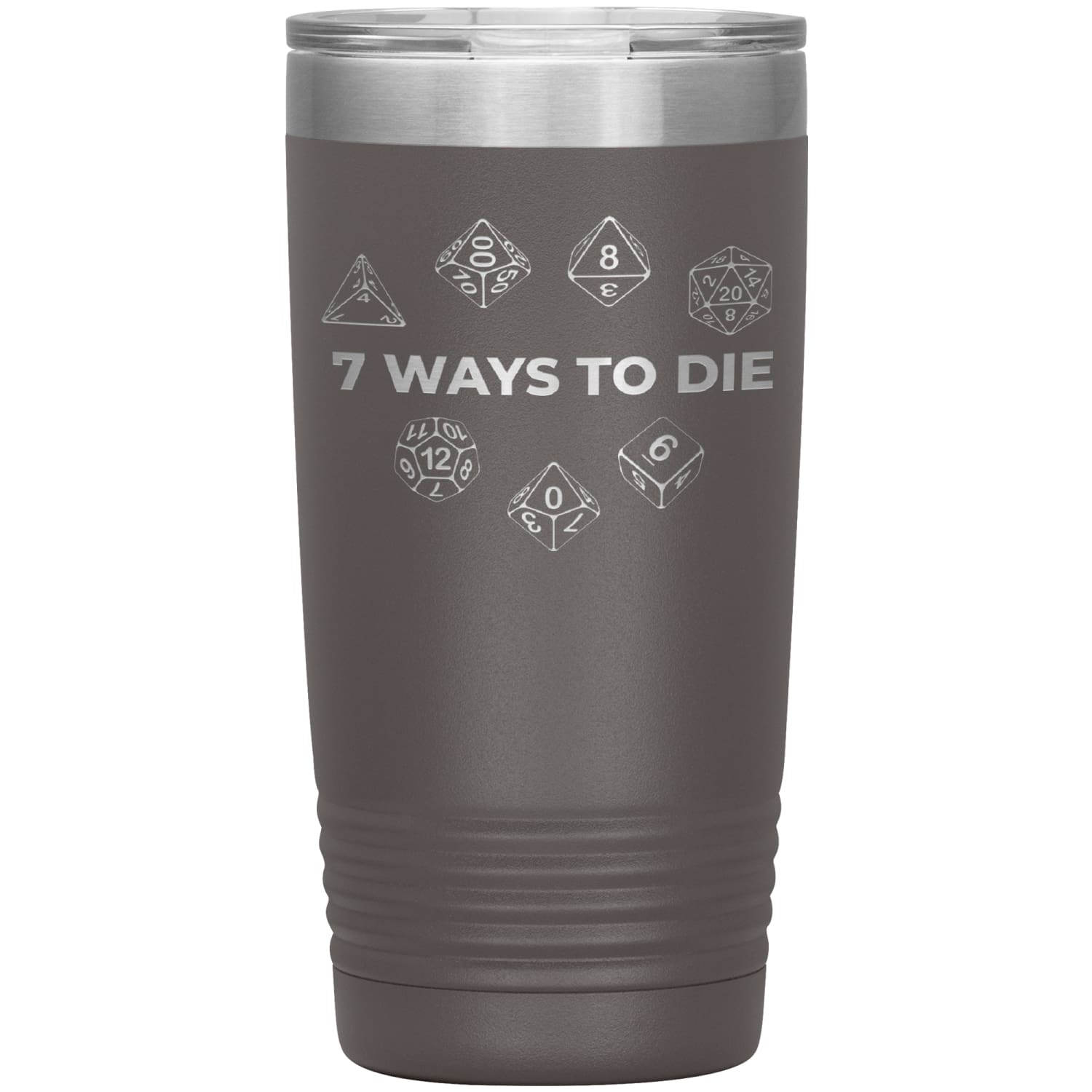 7 Ways To Die 20oz Vacuum Tumbler - Pewter - Tumblers