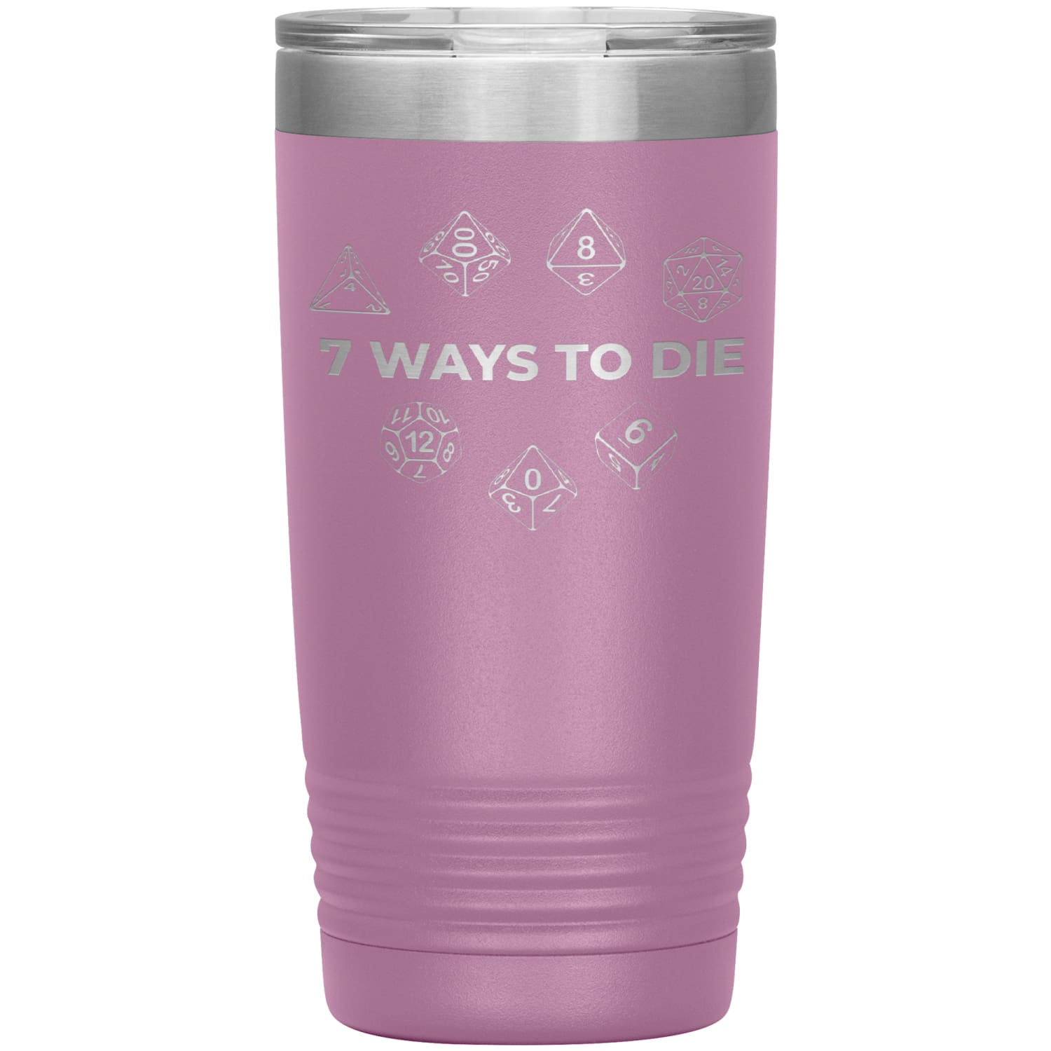 7 Ways To Die 20oz Vacuum Tumbler - Light Purple - Tumblers