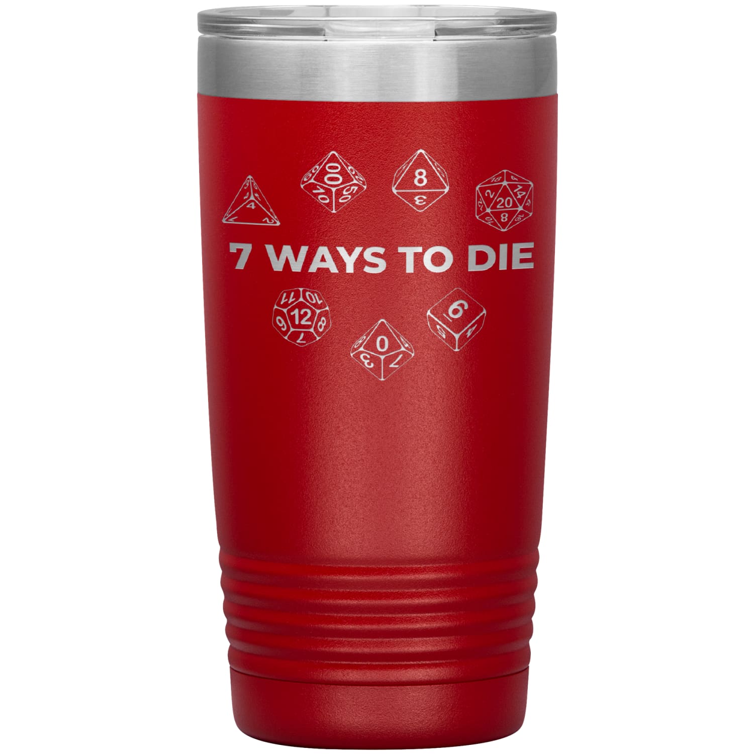 7 Ways To Die 20oz Vacuum Tumbler - Red - Tumblers
