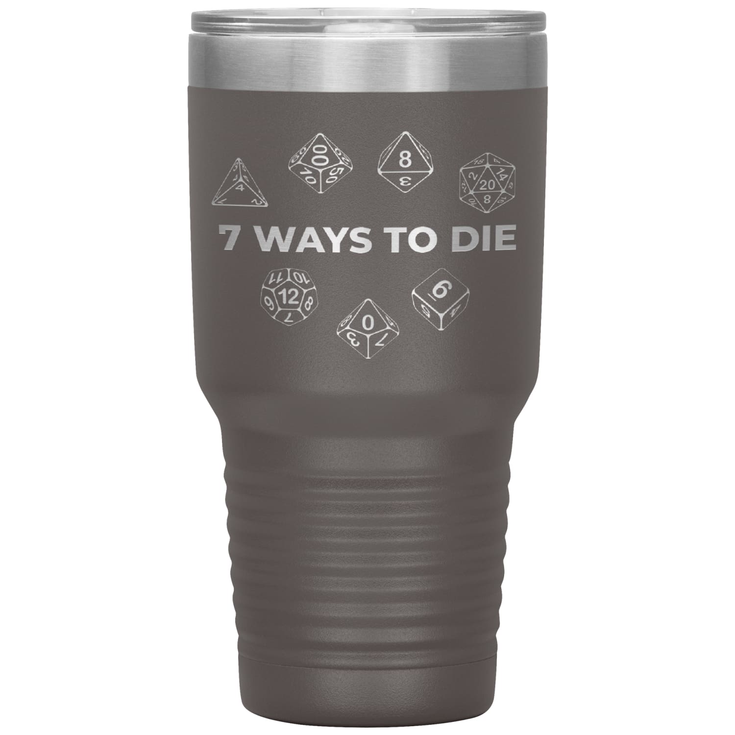 7 Ways To Die 30oz Vacuum Tumbler - Pewter - Tumblers