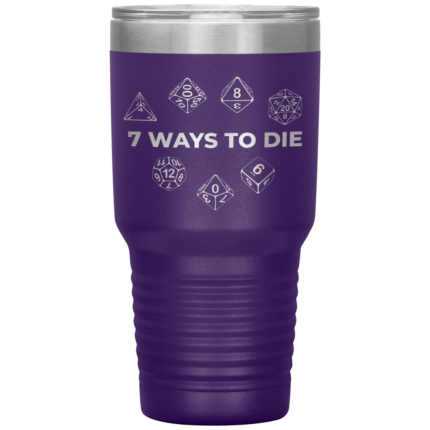 7 Ways To Die 30oz Vacuum Tumbler - Purple - Tumblers