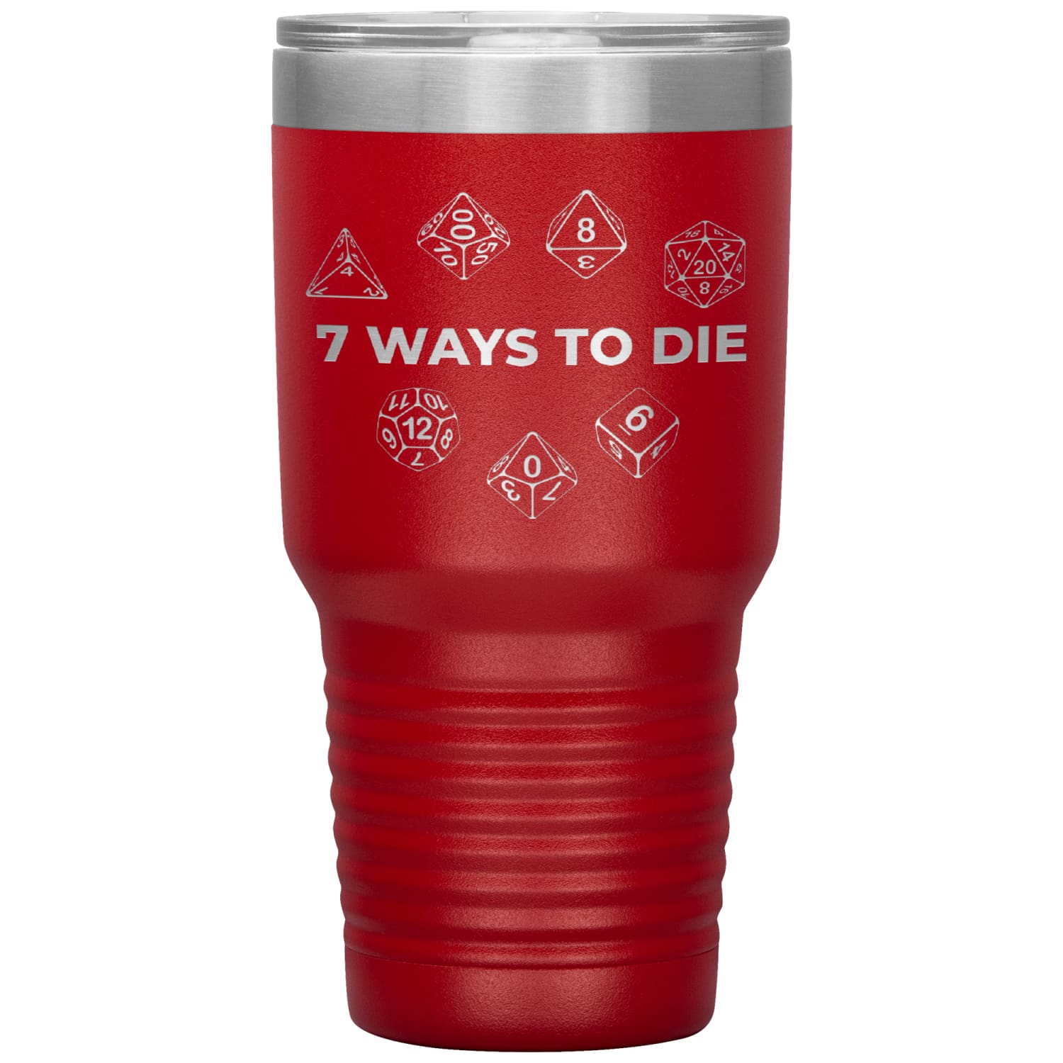 7 Ways To Die 30oz Vacuum Tumbler - Red - Tumblers