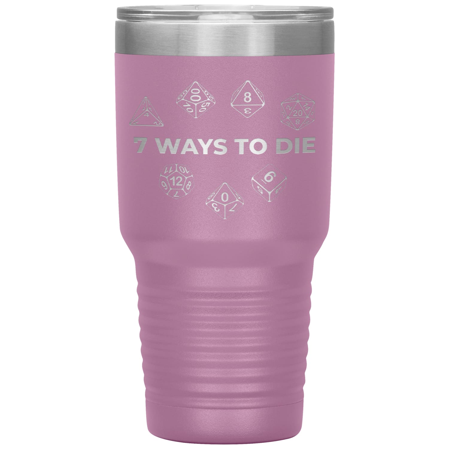 7 Ways To Die 30oz Vacuum Tumbler - Light Purple - Tumblers