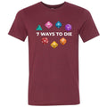 7 Ways To Die Dark Unisex Premium Tee - Heather Cardinal / XS