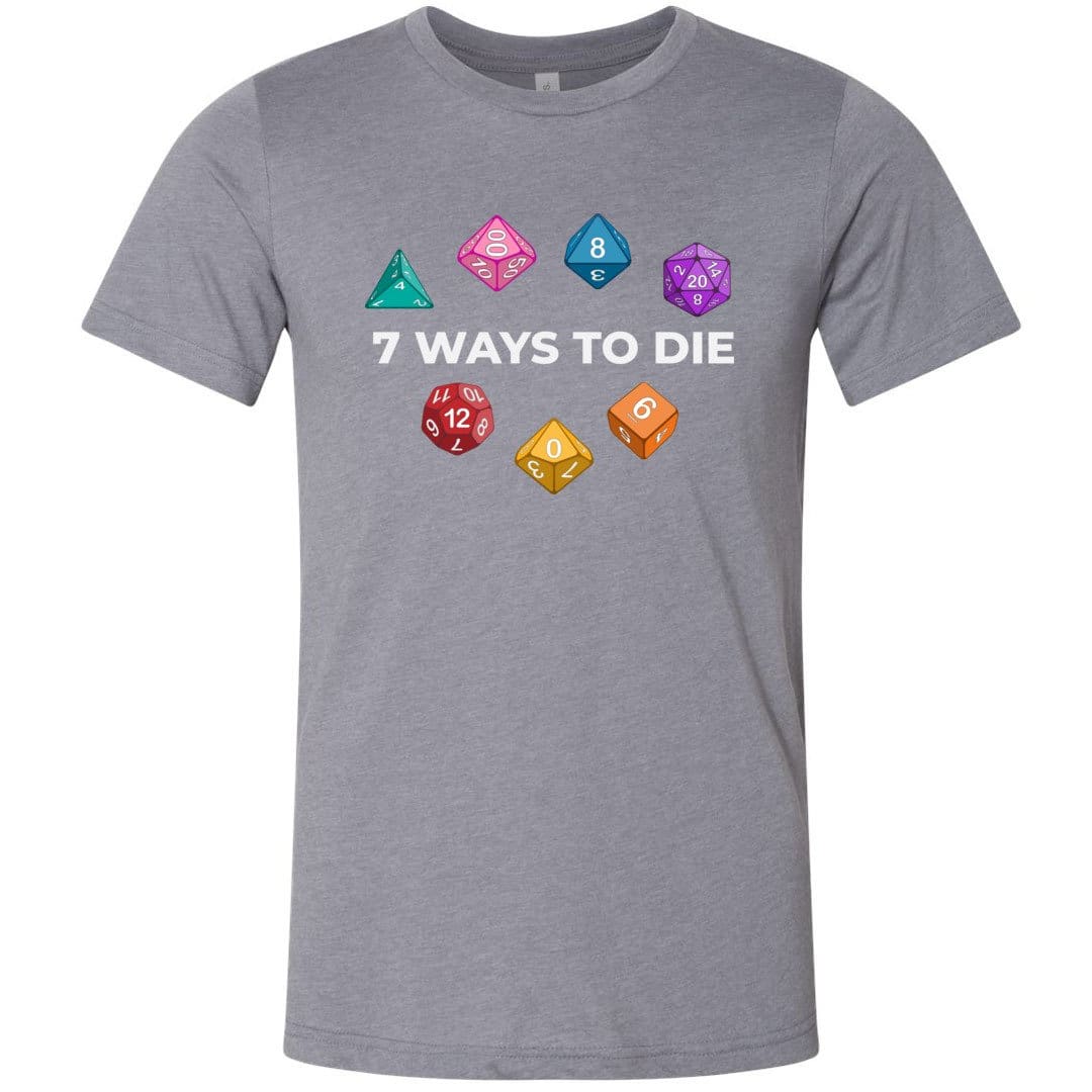 7 Ways To Die Dark Unisex Premium Tee - Heather Storm / XS