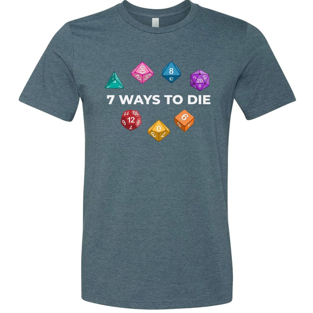 7 Ways To Die Dark Unisex Premium Tee - Heather Slate / XS