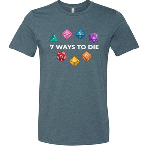7 Ways To Die Dark Unisex Premium Tee - Heather Slate / XS