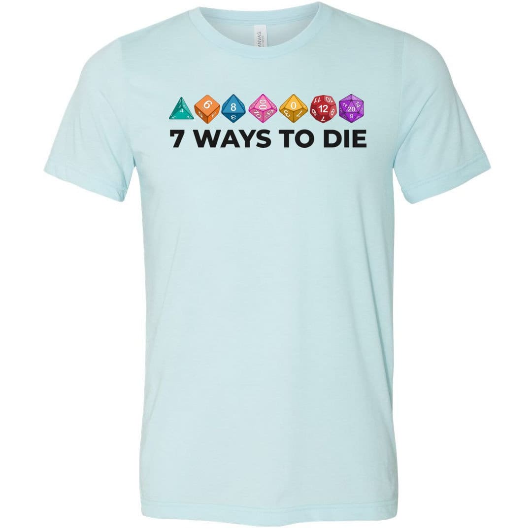 7 Ways To Die Light Unisex Premium Tee - Heather Ice Blue / XS