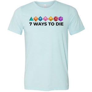 7 Ways To Die Light Unisex Premium Tee - Heather Ice Blue / XS