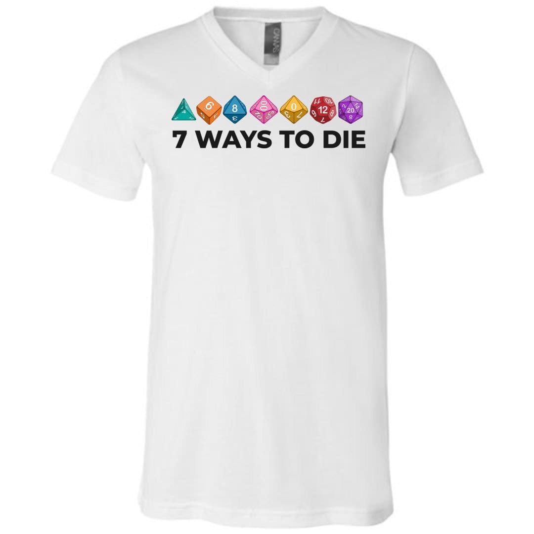 7 Ways To Die Light Unisex Premium V-Neck Tee - White / S