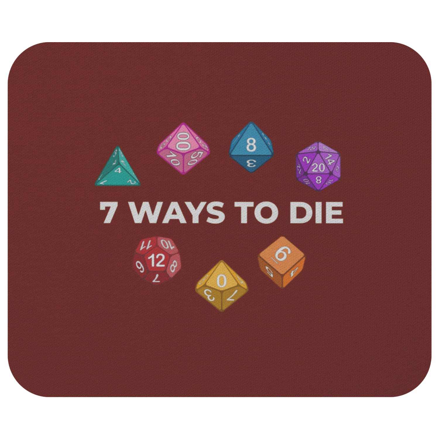 7 Ways To Die Mousepad - 7WRed - Mousepads