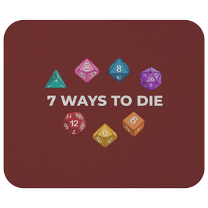 7 Ways To Die Mousepad - 7WRed - Mousepads