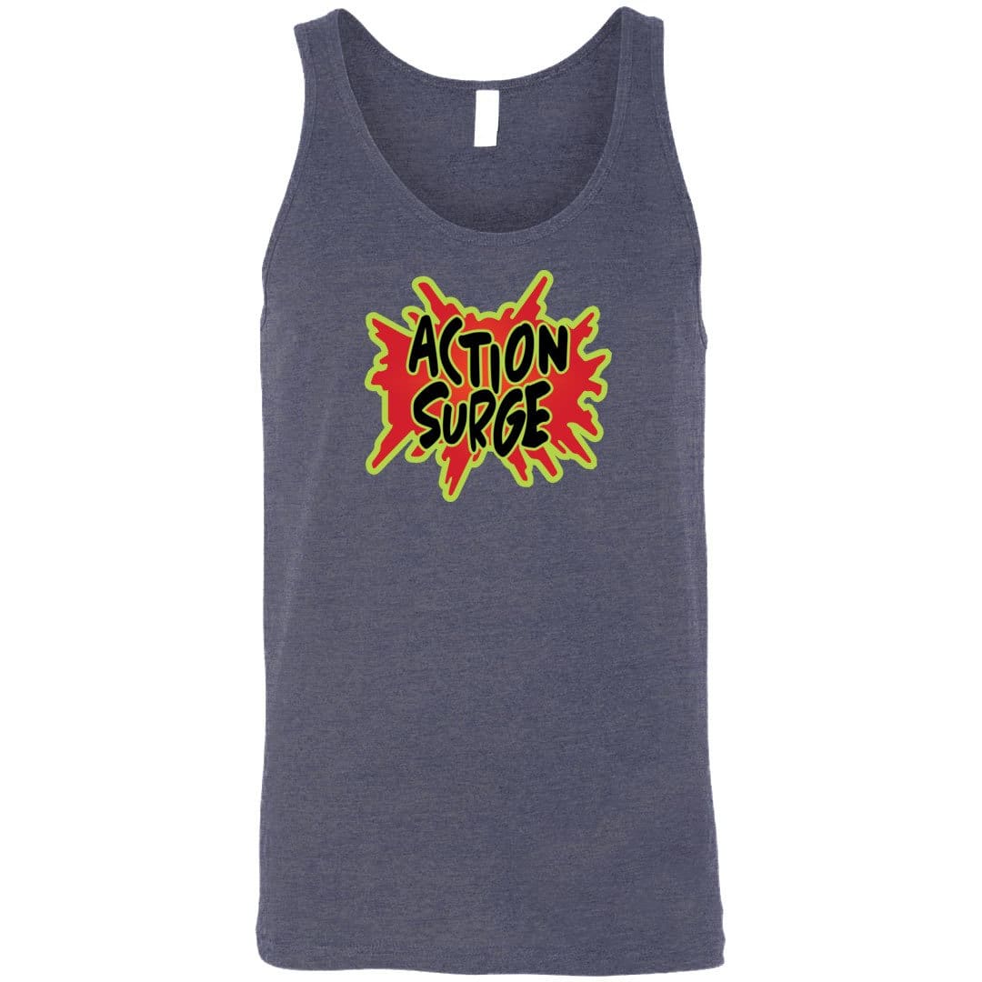 Action Surge TS Unisex Premium Tank - Heather Navy / S