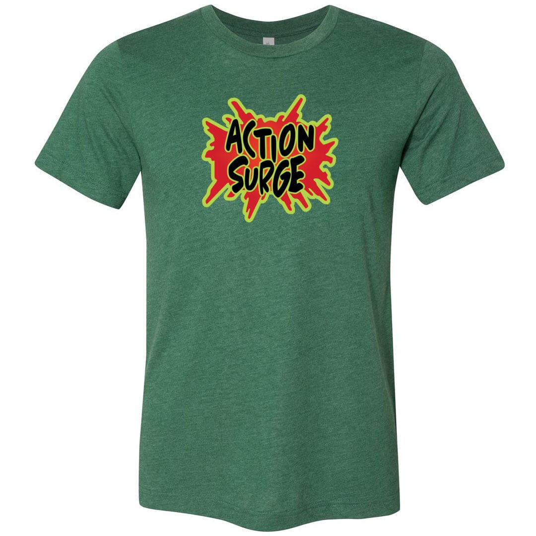 Action Surge Unisex Premium Tee - Heather Grass Green / XS - Joy Coe