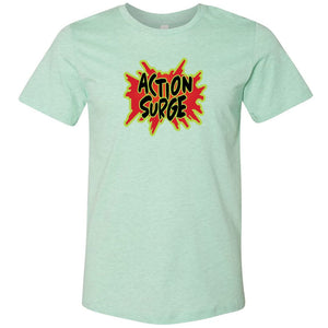 Action Surge Unisex Premium Tee - Heather Prism Mint / XS - Joy Coe