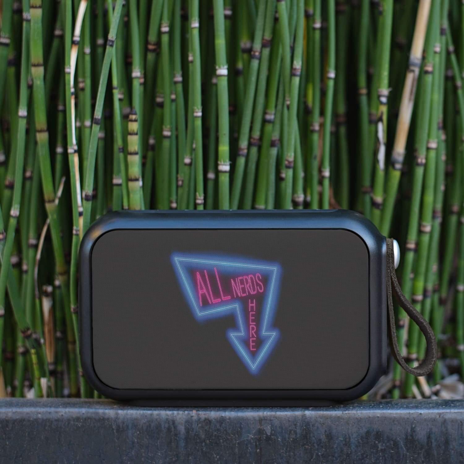 All Nerds Here Neon Logo Bluetooth Speaker - Bluetooth Speaker - All Nerds Here
