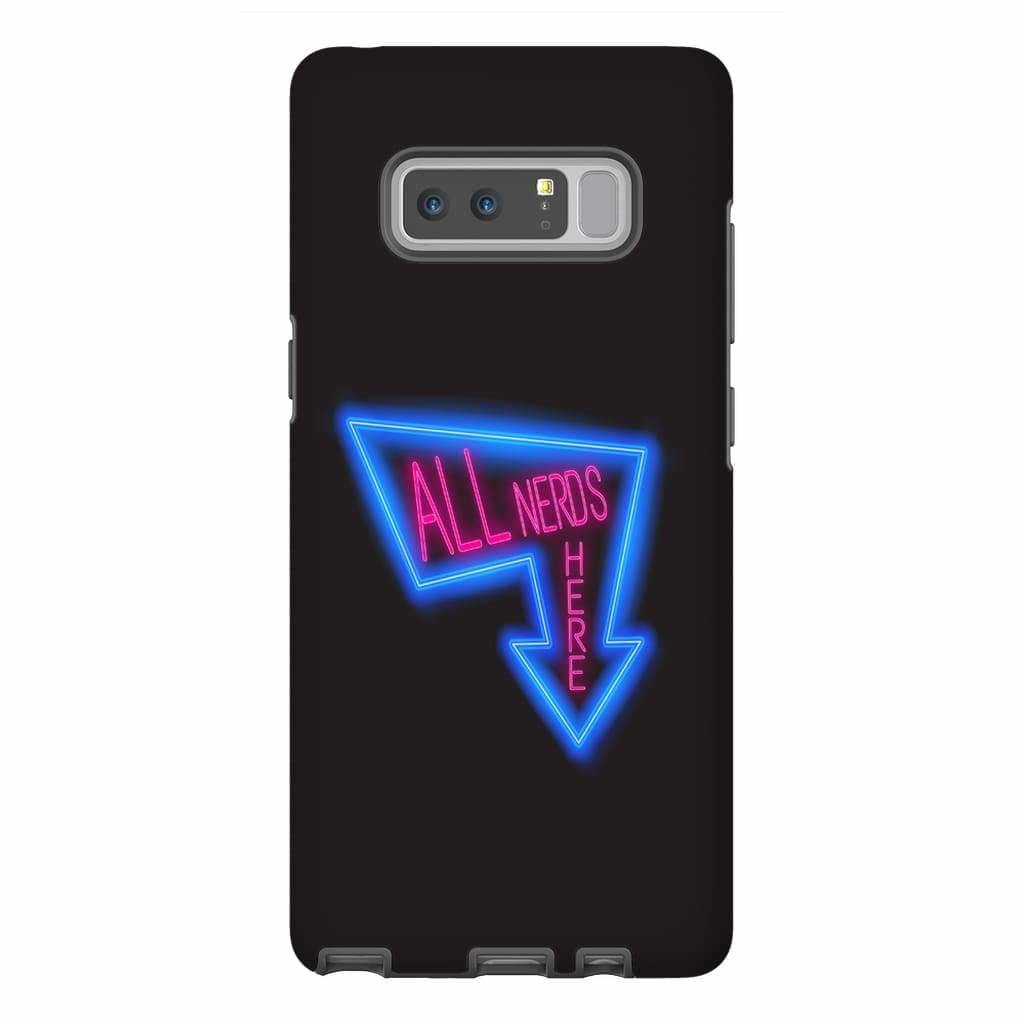 All Nerds Here Neon Logo Phone Case - Tough - Samsung Galaxy Note 8 - All Nerds Here