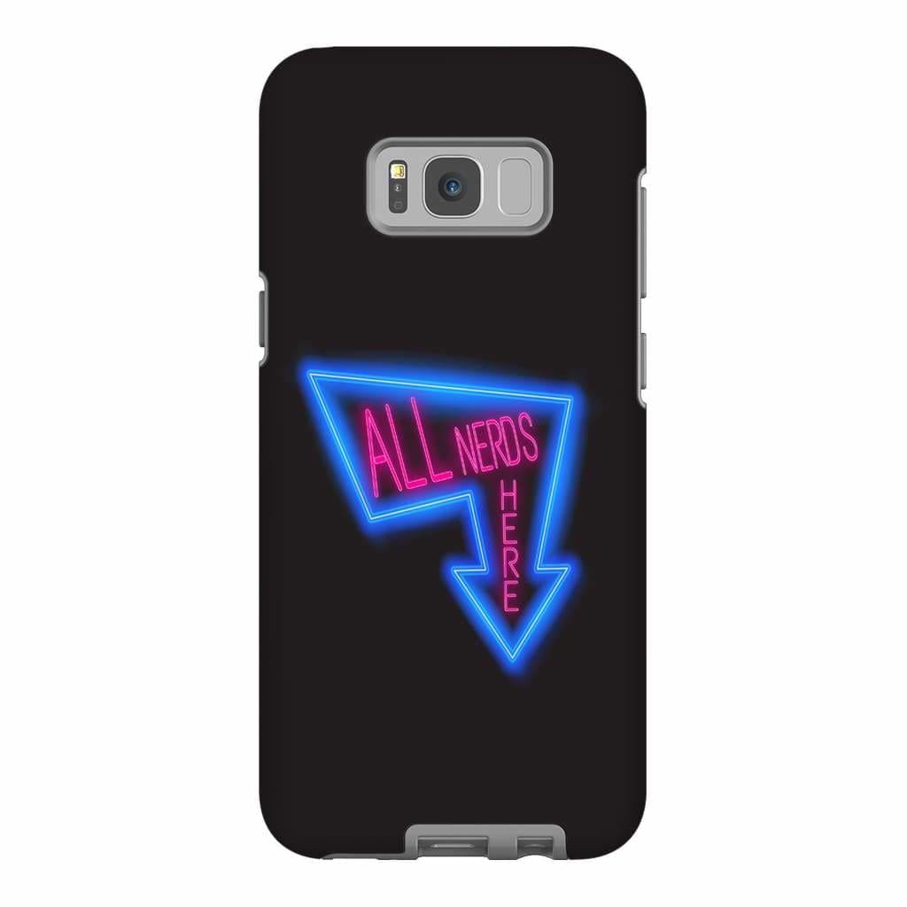 All Nerds Here Neon Logo Phone Case - Tough - Samsung Galaxy S8 - All Nerds Here