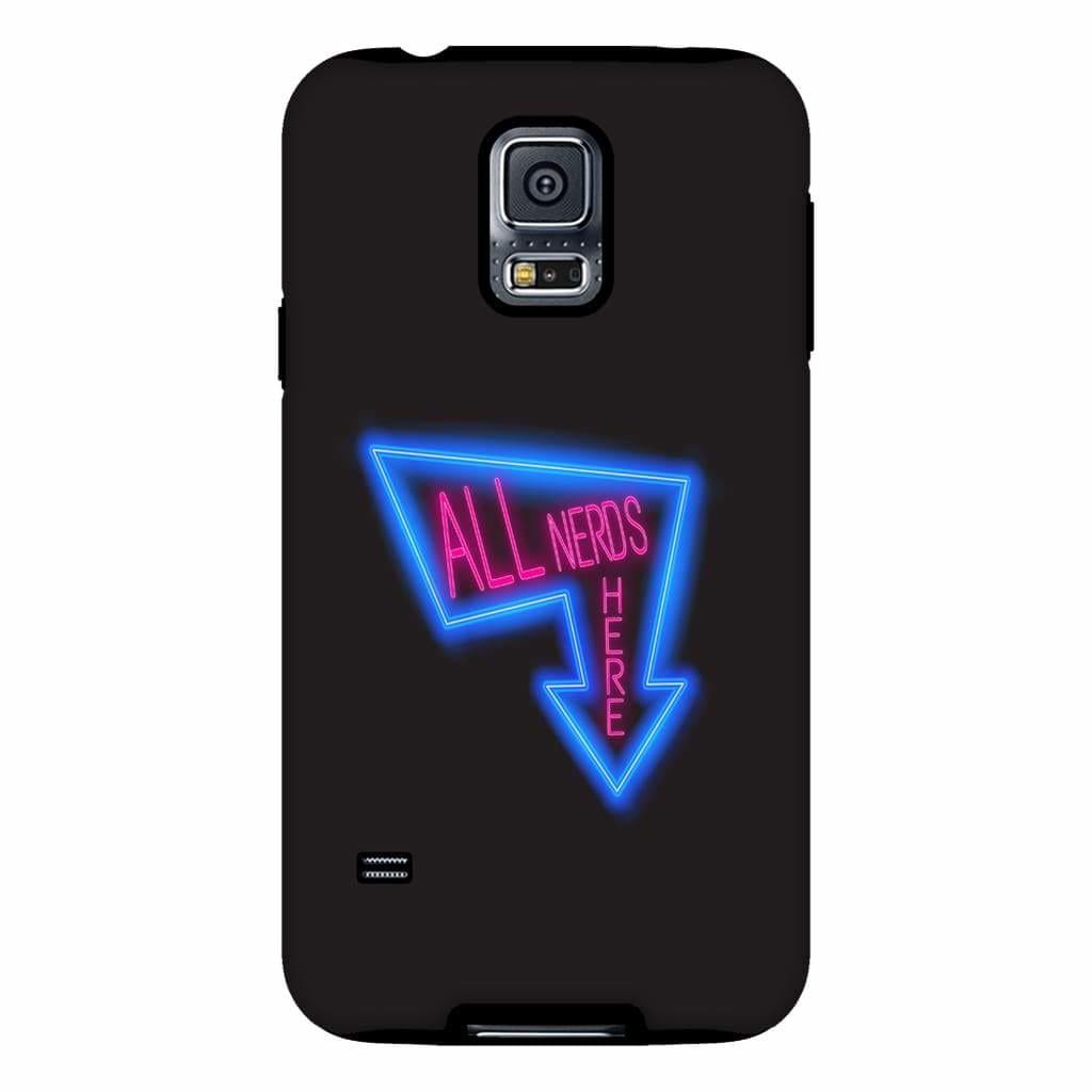 All Nerds Here Neon Logo Phone Case - Tough - Samsung Galaxy S5 - All Nerds Here