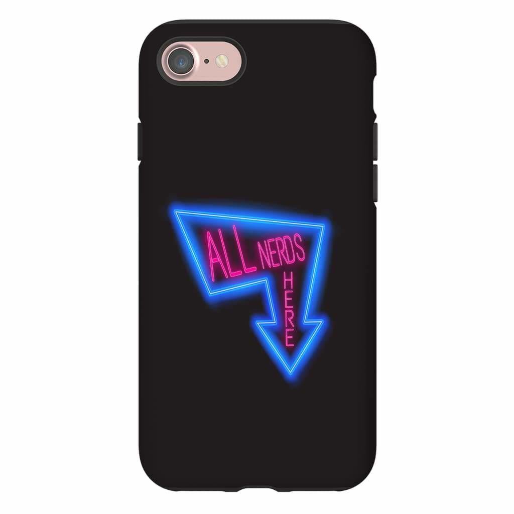 All Nerds Here Neon Logo Phone Case - Tough - iPhone 7 - All Nerds Here