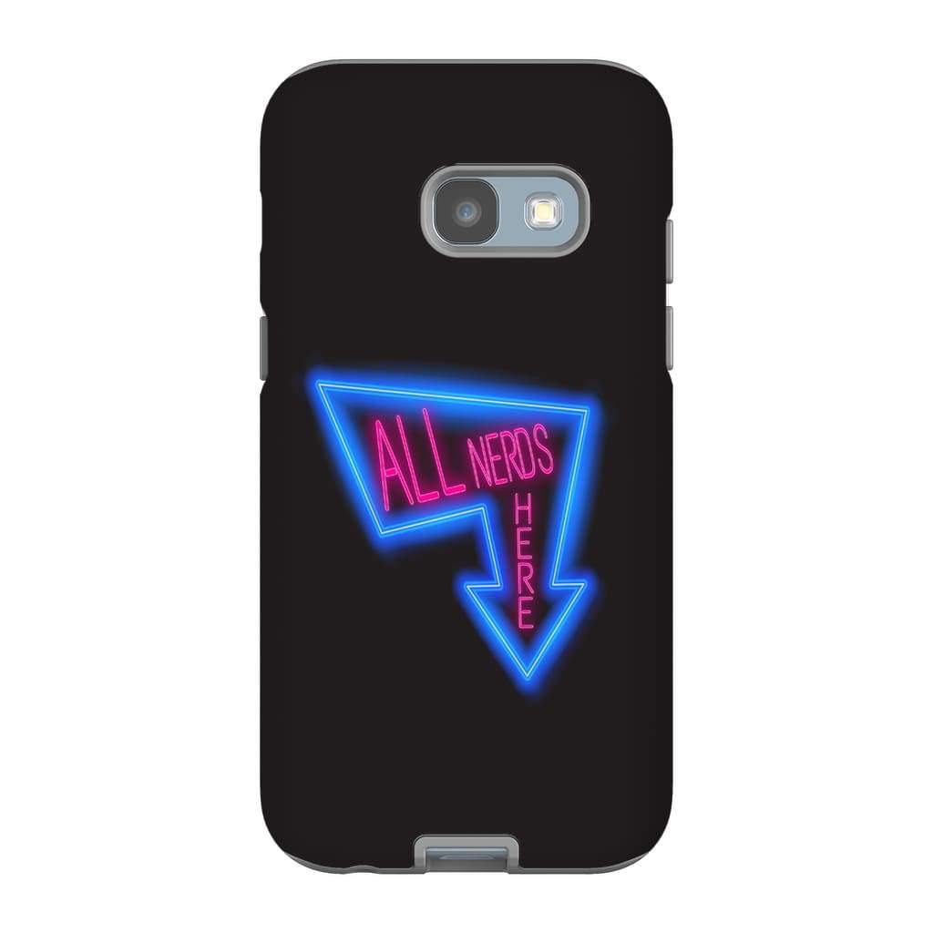 All Nerds Here Neon Logo Phone Case - Tough - Samsung Galaxy A3 2017 - All Nerds Here