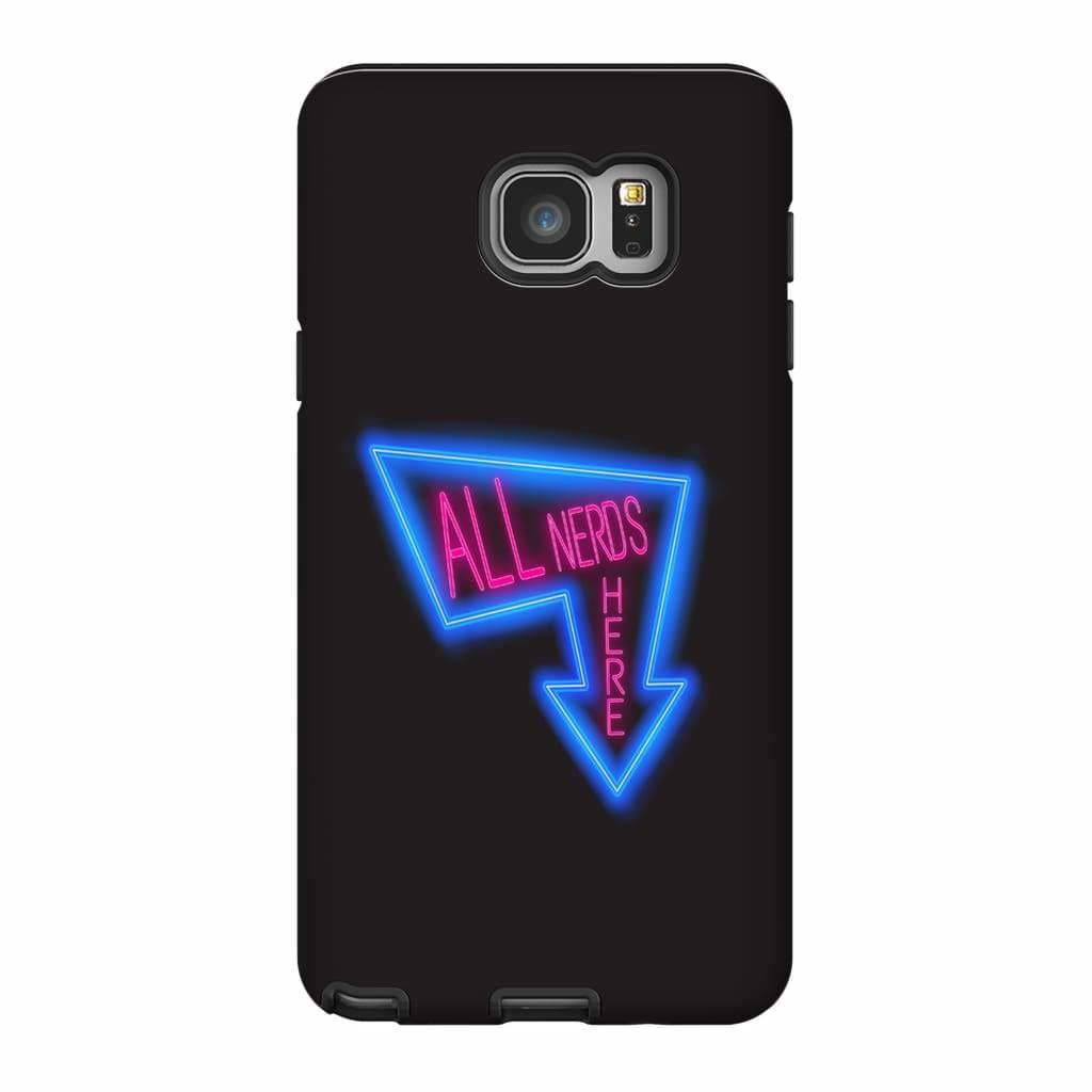 All Nerds Here Neon Logo Phone Case - Tough - Samsung Galaxy Note 5 - All Nerds Here
