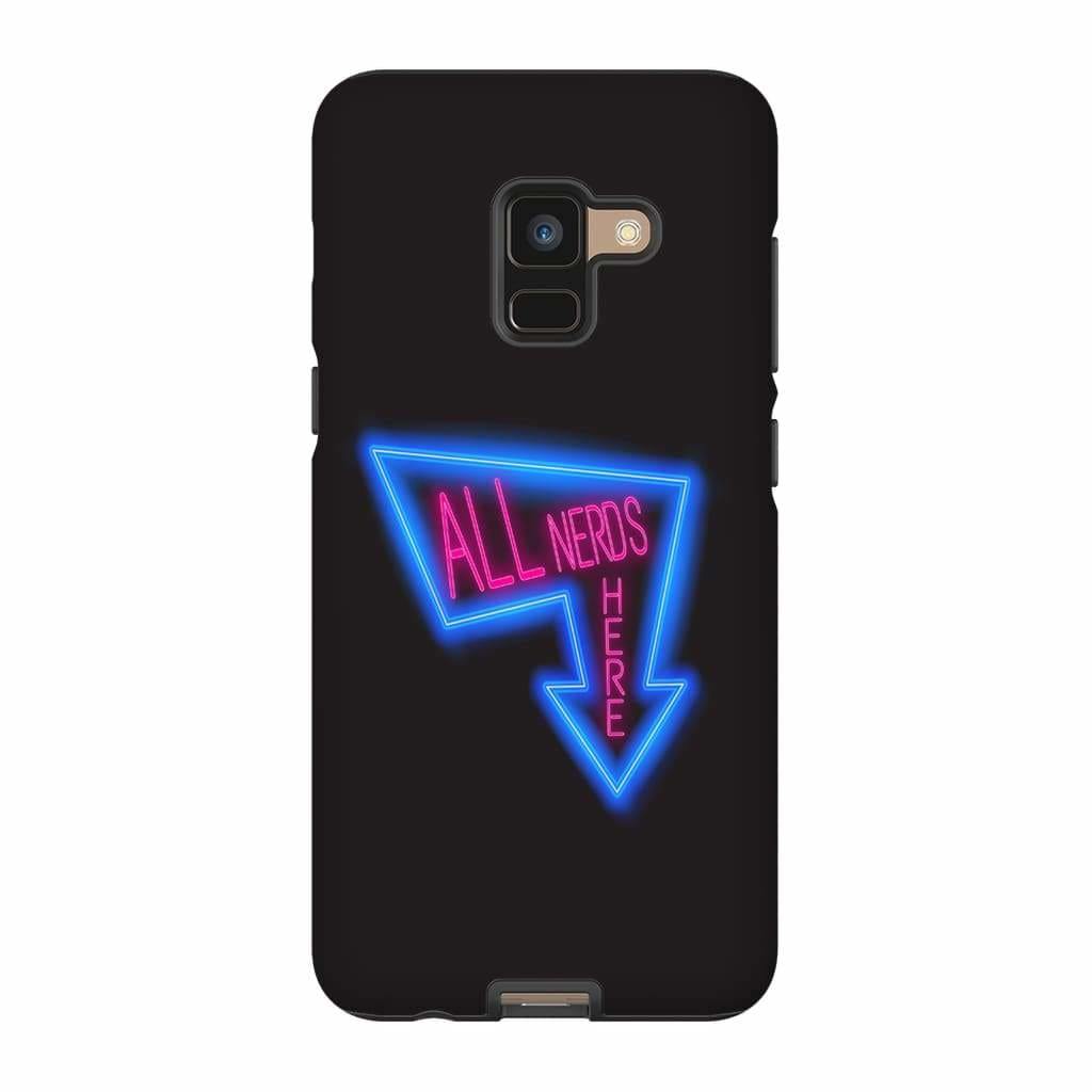All Nerds Here Neon Logo Phone Case - Tough - Samsung Galaxy A8 - All Nerds Here