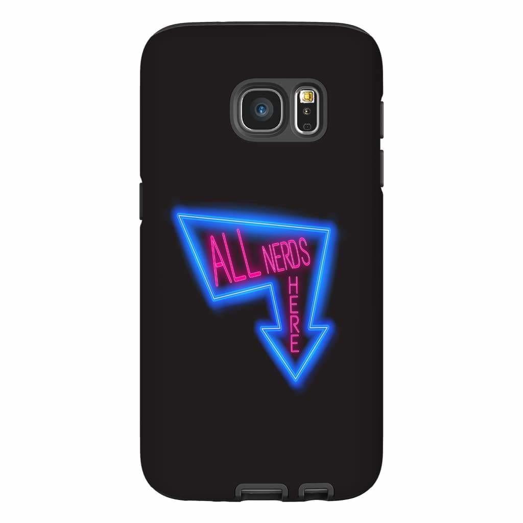 All Nerds Here Neon Logo Phone Case - Tough - Samsung Galaxy S7 - All Nerds Here