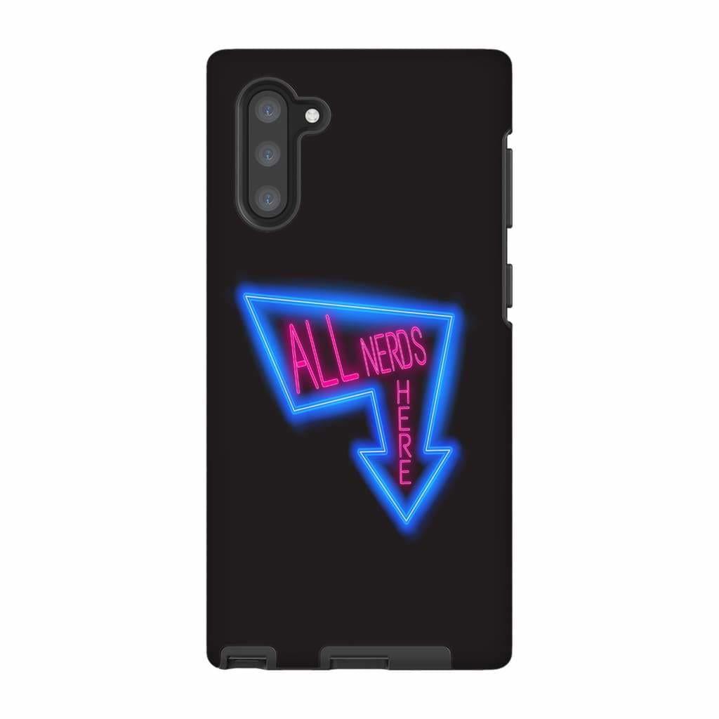 All Nerds Here Neon Logo Phone Case - Tough - Samsung Galaxy Note 10 - All Nerds Here