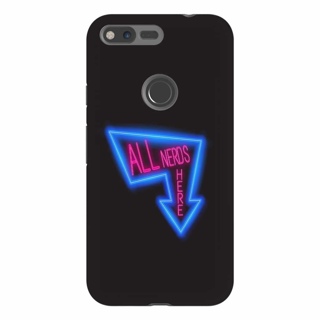 All Nerds Here Neon Logo Phone Case - Tough - Google Pixel XL - All Nerds Here