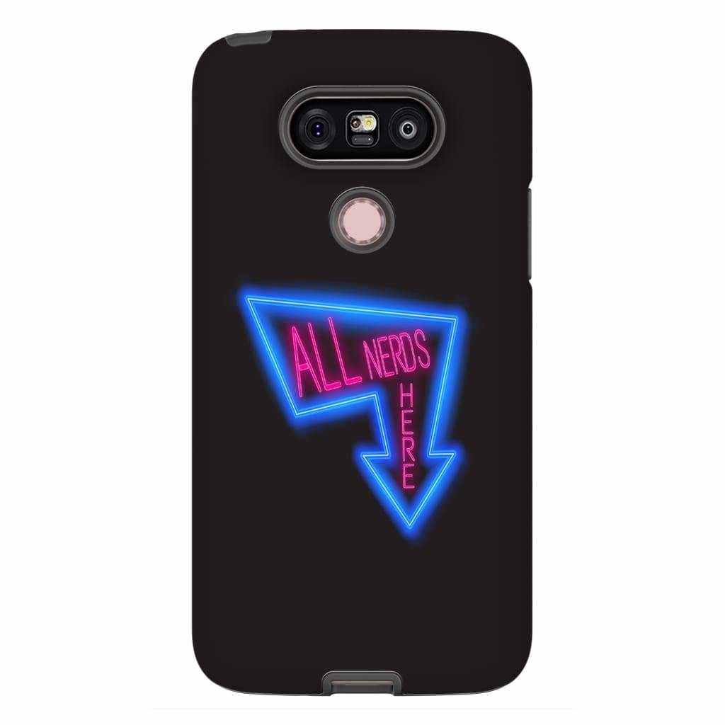 All Nerds Here Neon Logo Phone Case - Tough - LG G5 - All Nerds Here