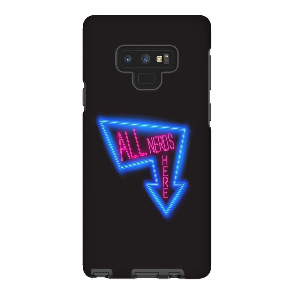 All Nerds Here Neon Logo Phone Case - Tough - Samsung Galaxy Note 9 - All Nerds Here