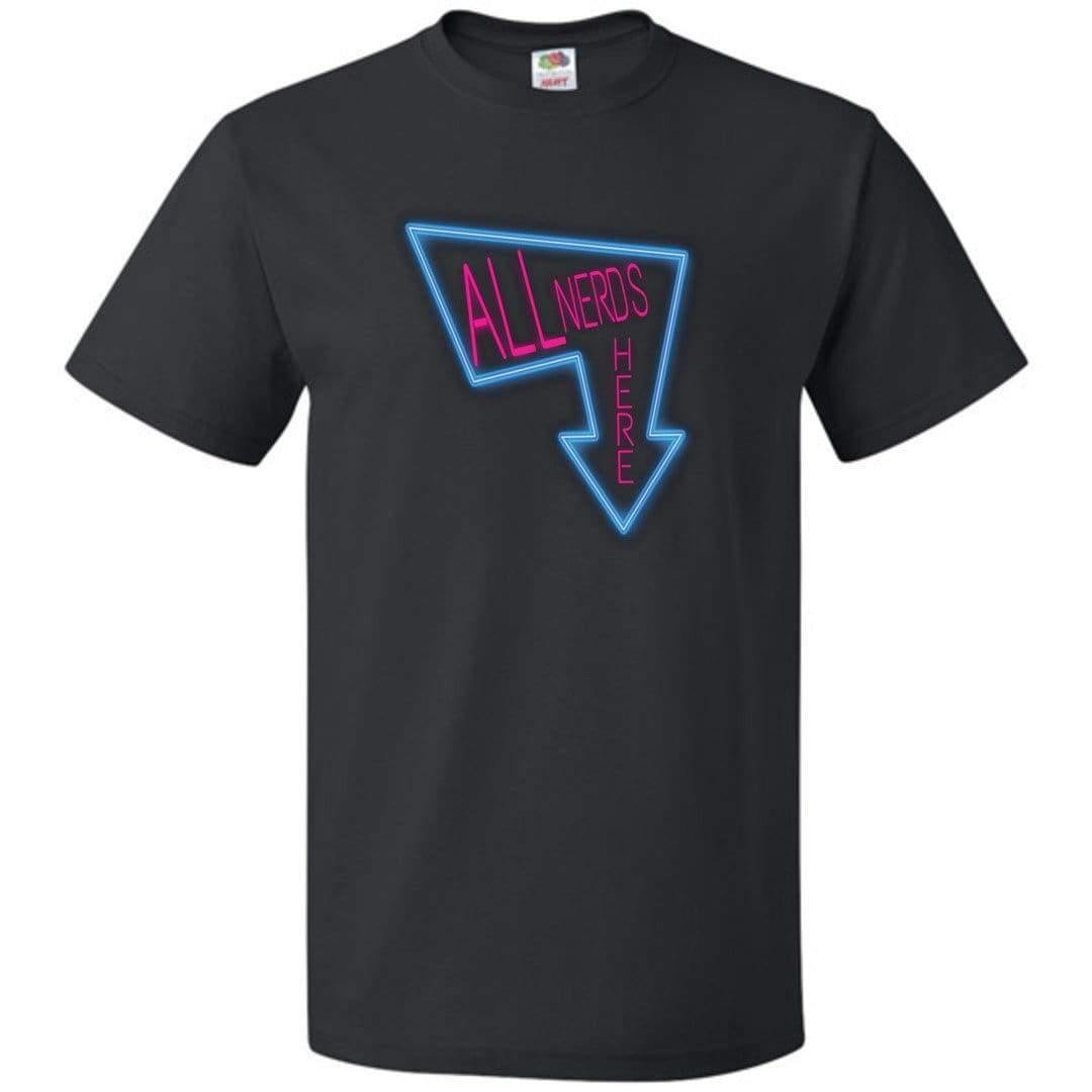 All Nerds Here Neon Logo TS Unisex Classic Tee - Black / S