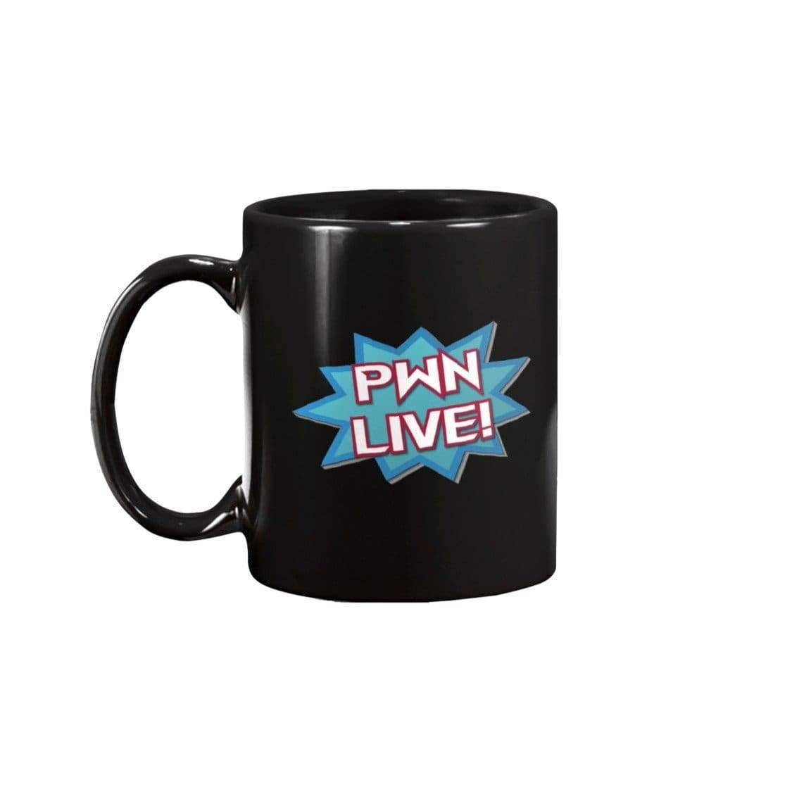 All Nerds Here PWN LIVE! Logo 11oz Coffee Mug - Black / 11OZ - Mugs