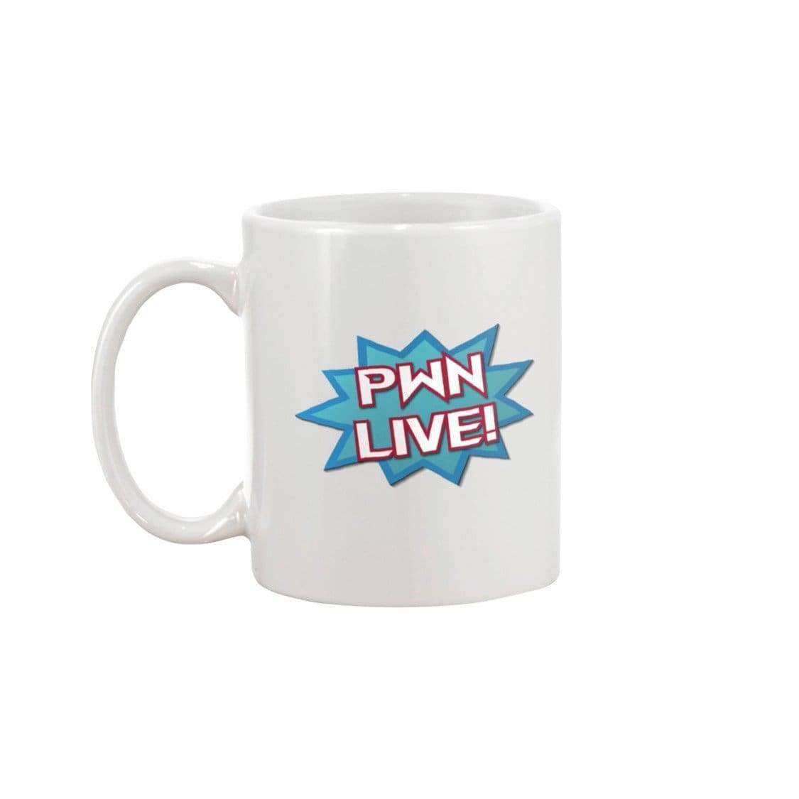 All Nerds Here PWN LIVE! Logo 11oz Coffee Mug - White / 11OZ - Mugs