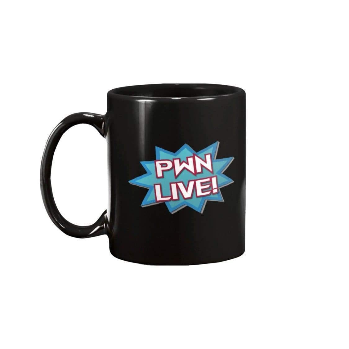 All Nerds Here PWN LIVE! Logo 15oz Coffee Mug - Black / 15OZ - Mugs