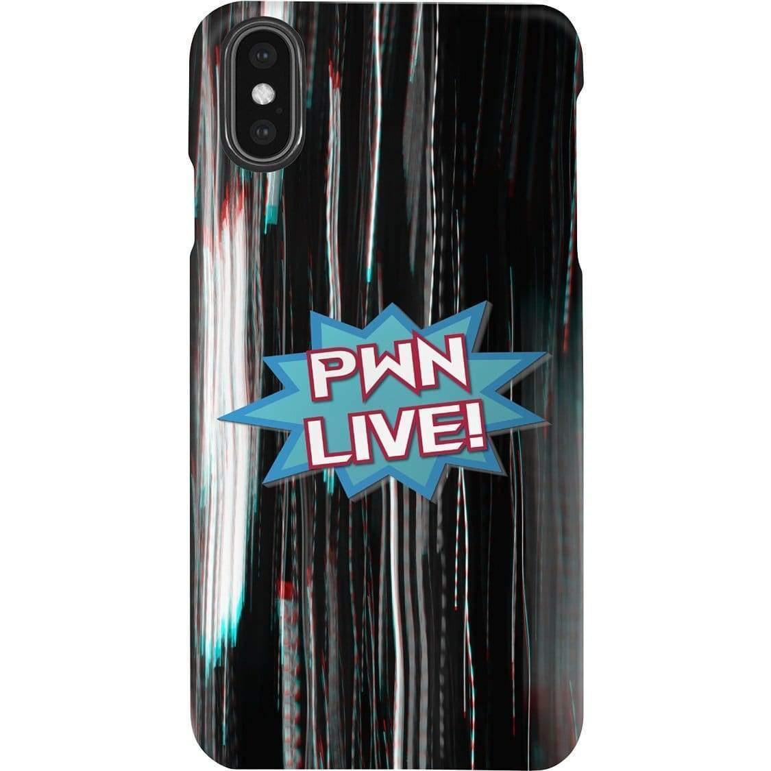 All Nerds Here PWN LIVE! Logo Phone Case - Snap * iPhone * Samsung * - iPhone XS Max Case / Gloss / All Nerds Here