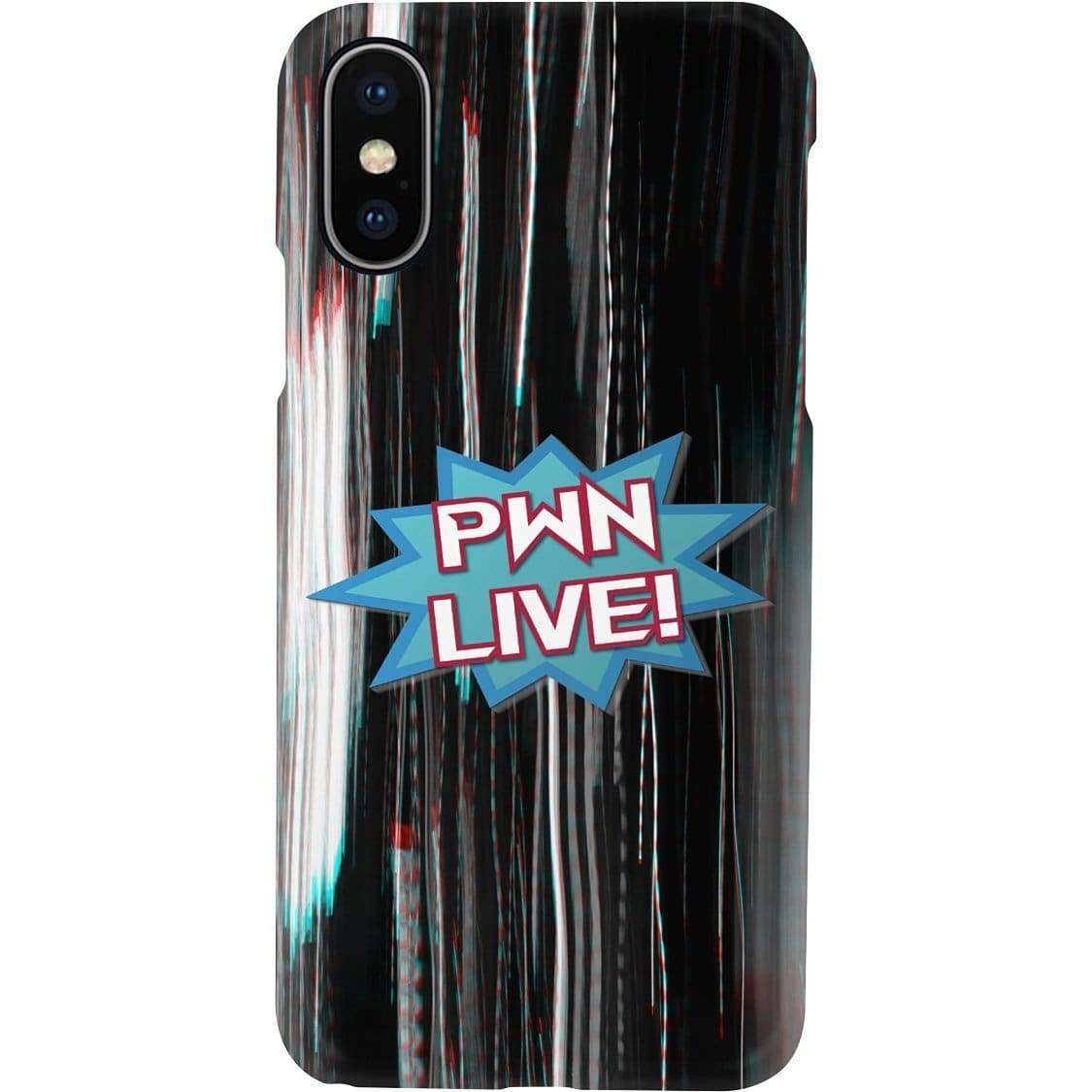 All Nerds Here PWN LIVE! Logo Phone Case - Snap * iPhone * Samsung * - iPhone XS Case / Gloss / All Nerds Here