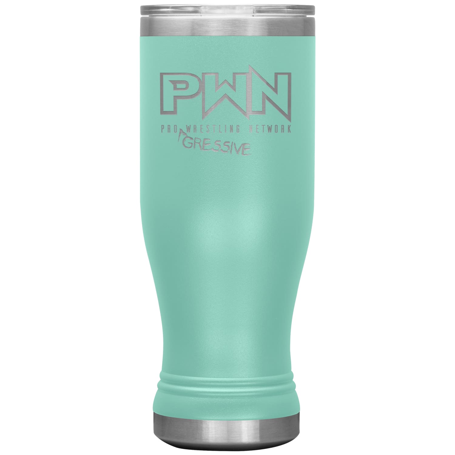 All Nerds Here PWN Progressive Logo 20oz BOHO Vacuum Tumbler - Teal - All Nerds Here