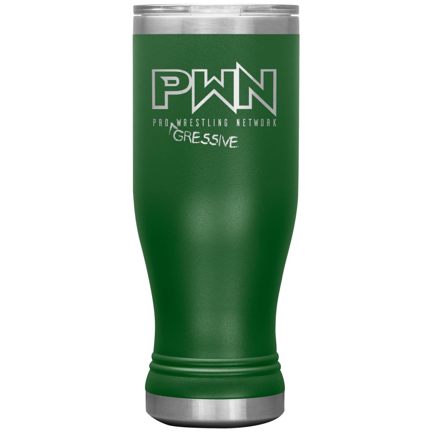 All Nerds Here PWN Progressive Logo 20oz BOHO Vacuum Tumbler - Green - All Nerds Here