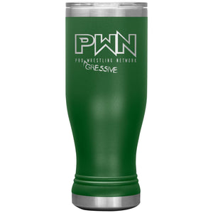 All Nerds Here PWN Progressive Logo 20oz BOHO Vacuum Tumbler - Green - All Nerds Here