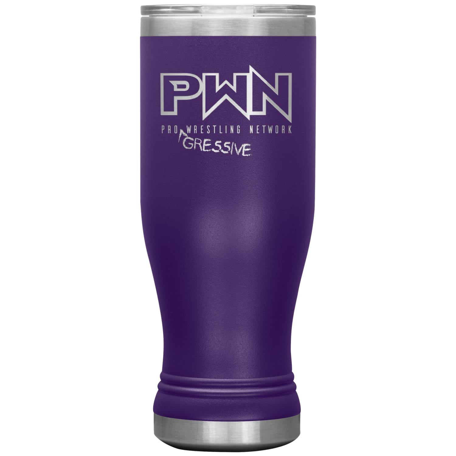 All Nerds Here PWN Progressive Logo 20oz BOHO Vacuum Tumbler - Purple - All Nerds Here