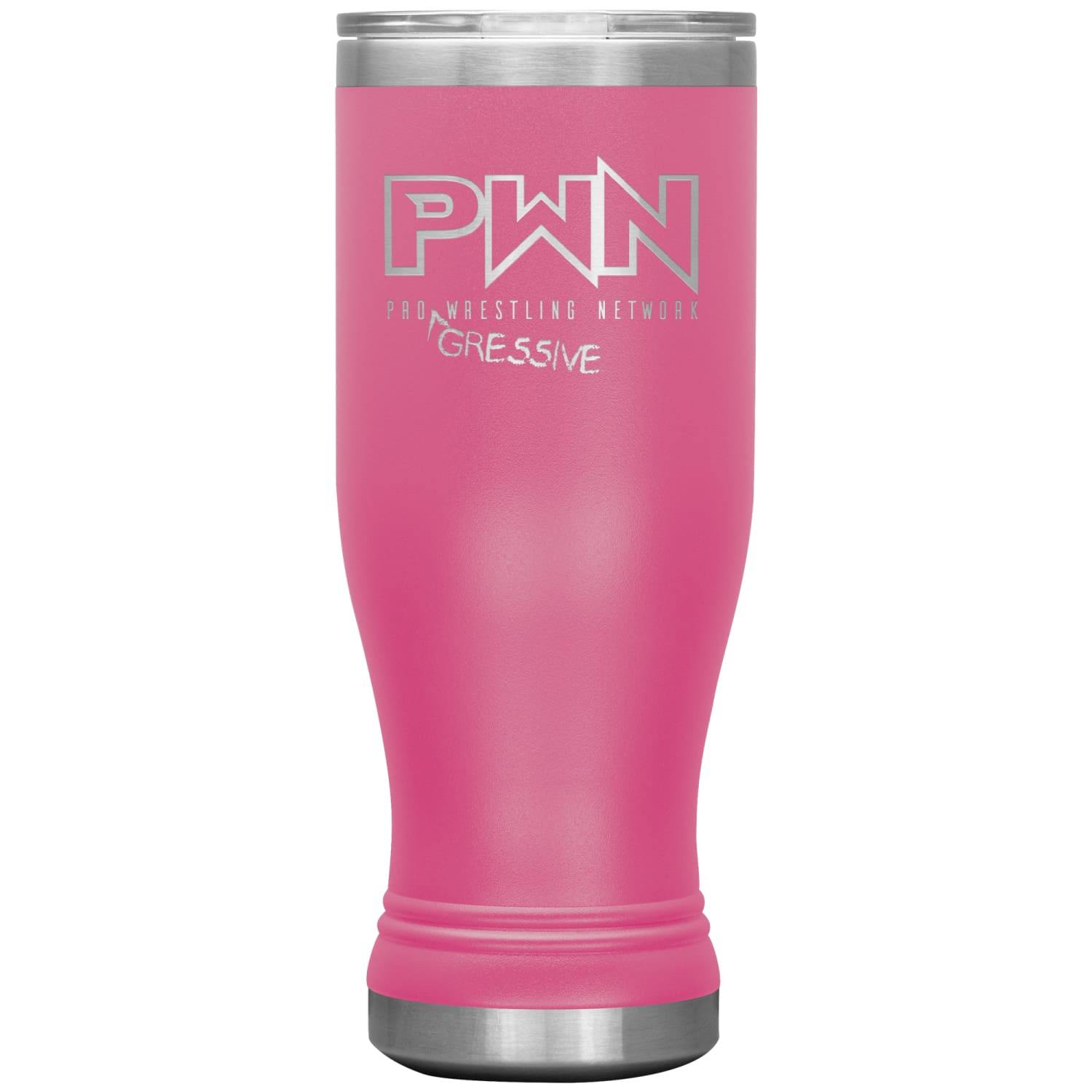 All Nerds Here PWN Progressive Logo 20oz BOHO Vacuum Tumbler - Pink - All Nerds Here