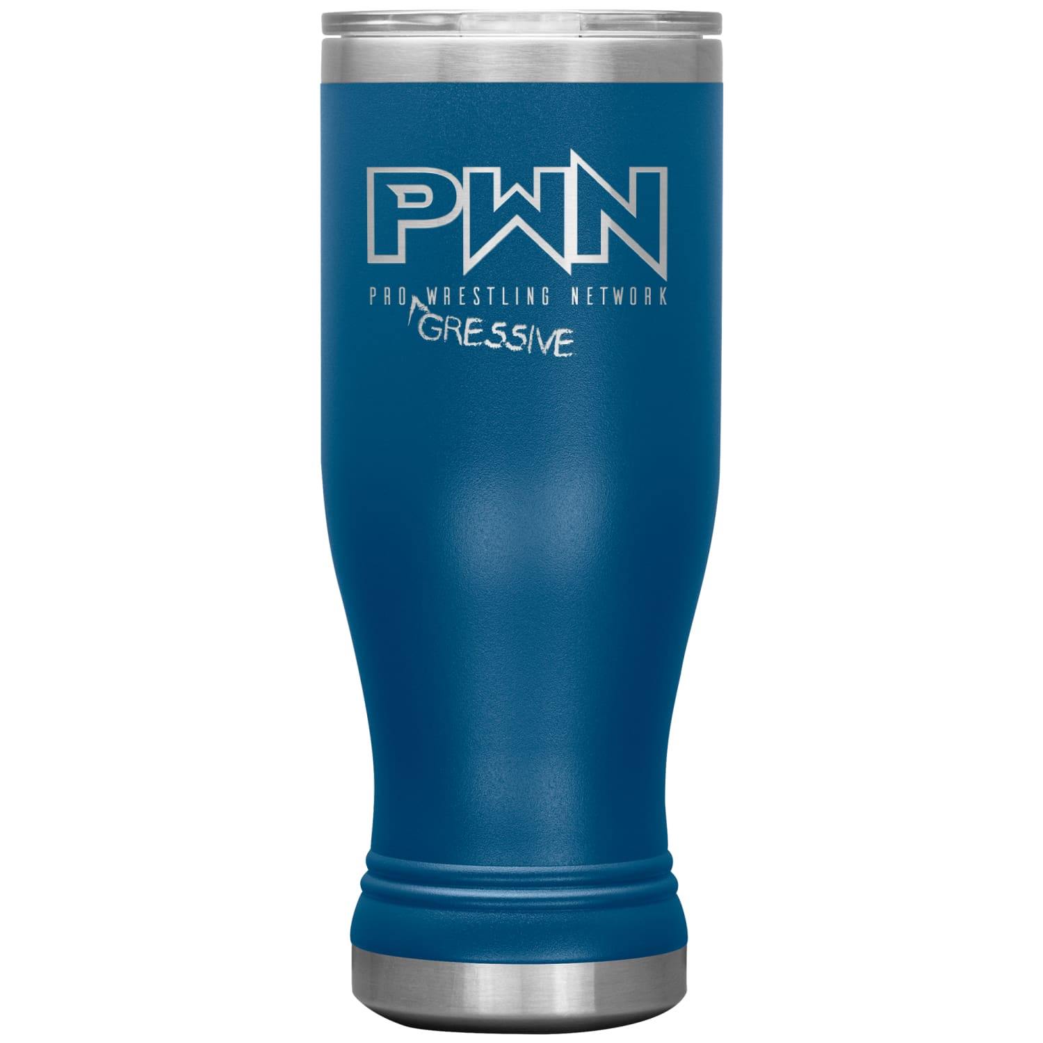 All Nerds Here PWN Progressive Logo 20oz BOHO Vacuum Tumbler - Blue - All Nerds Here