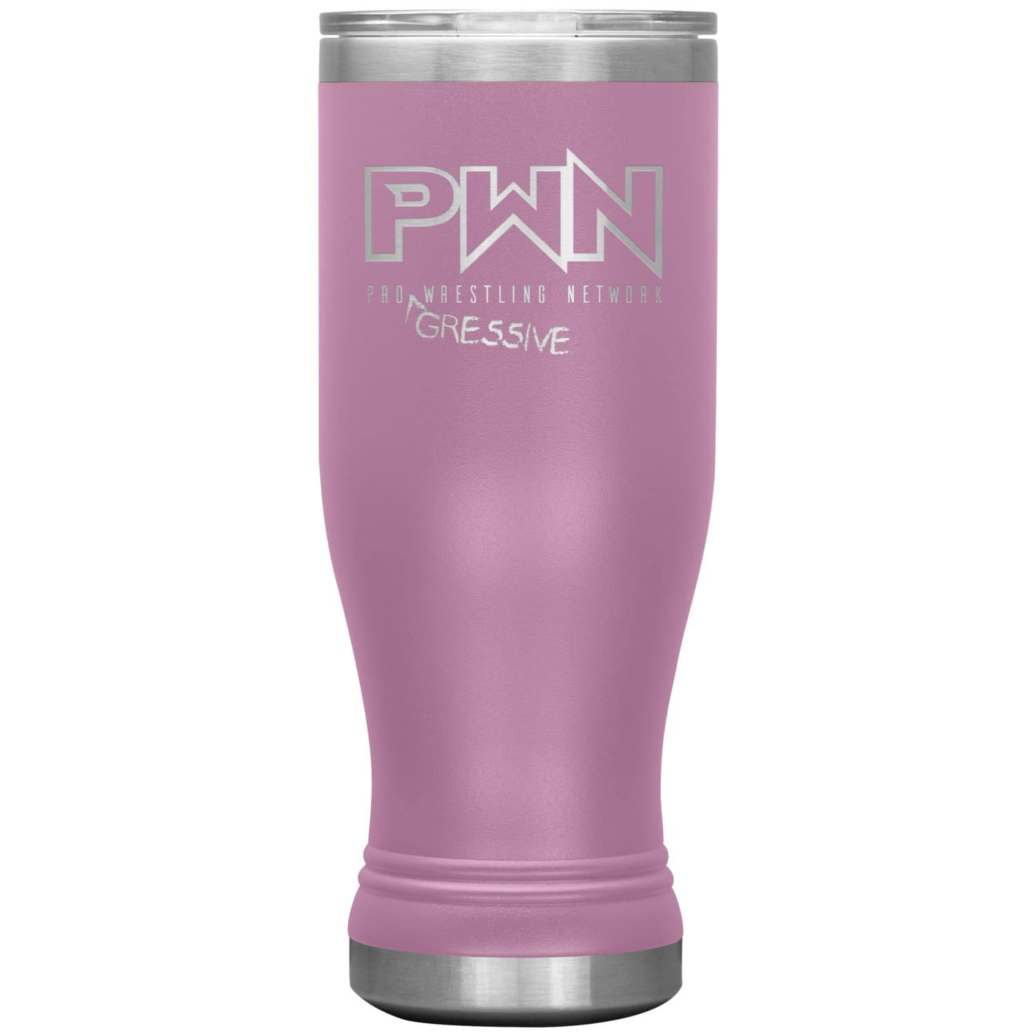 All Nerds Here PWN Progressive Logo 20oz BOHO Vacuum Tumbler - Light Purple - All Nerds Here