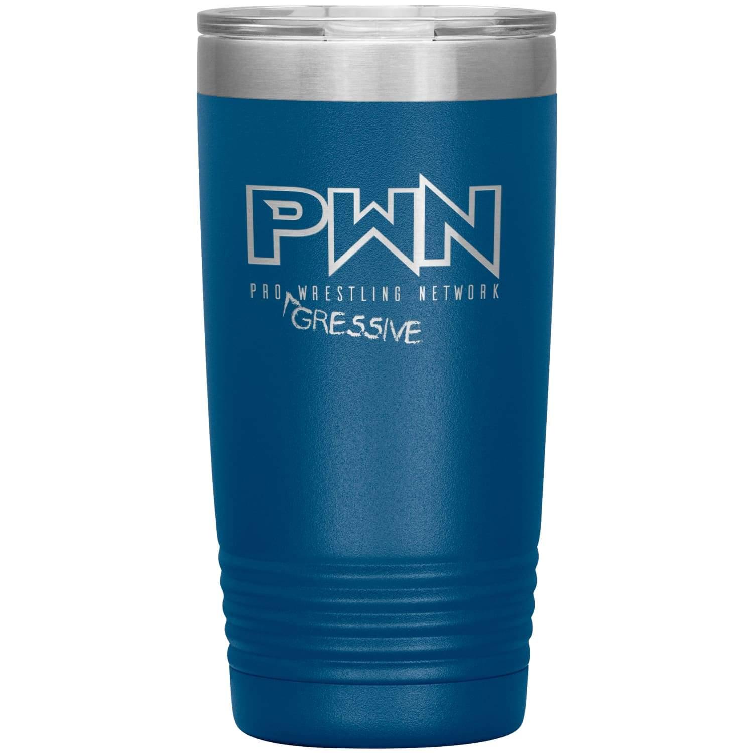 All Nerds Here PWN Progressive Logo 20oz Vacuum Tumbler - Blue - All Nerds Here