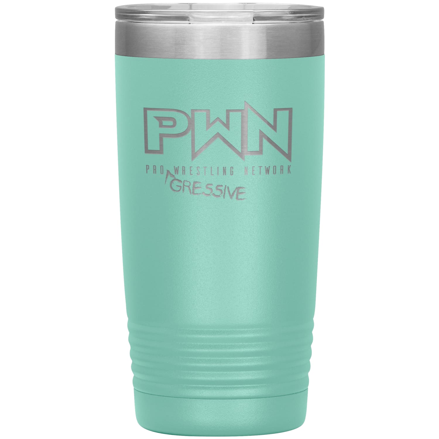 All Nerds Here PWN Progressive Logo 20oz Vacuum Tumbler - Teal - All Nerds Here