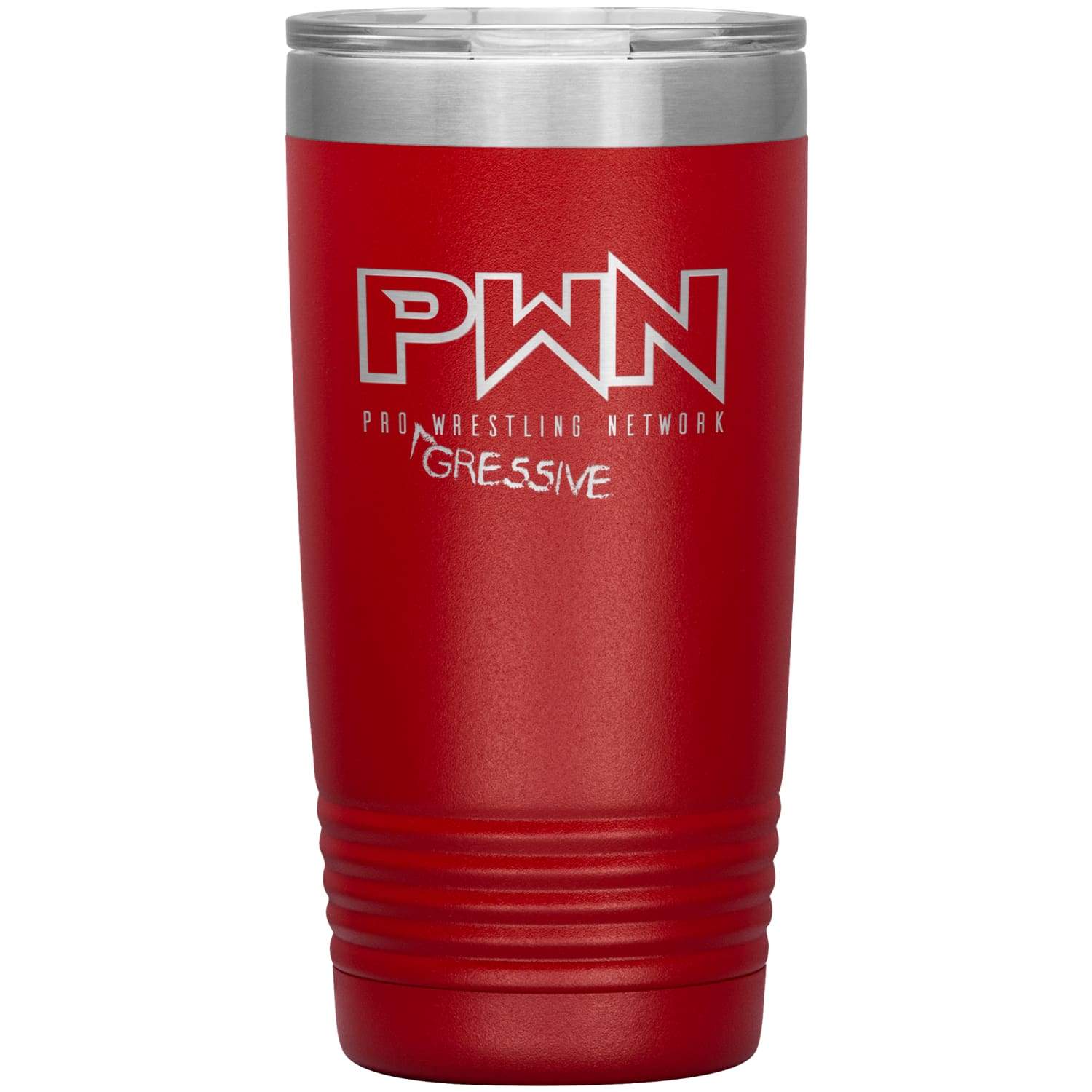 All Nerds Here PWN Progressive Logo 20oz Vacuum Tumbler - Red - All Nerds Here