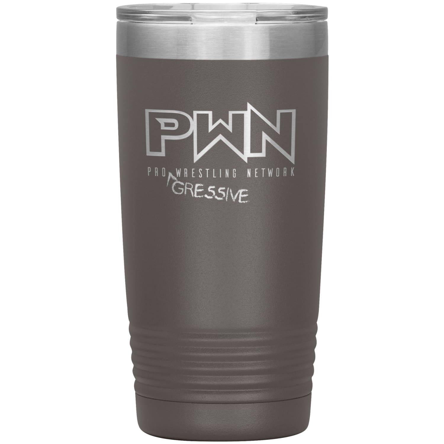All Nerds Here PWN Progressive Logo 20oz Vacuum Tumbler - Pewter - All Nerds Here